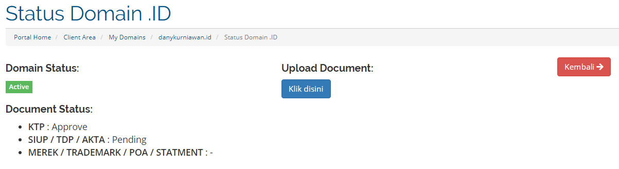 Tutorial Upload Dokumen Persyaratan Domain id