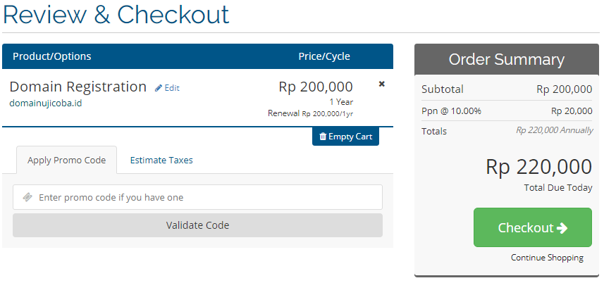 Cara Order Layanan Domain pada Citrahost