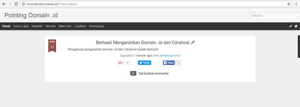 Mengarahkan Domain .ID ke Layanan Blogger