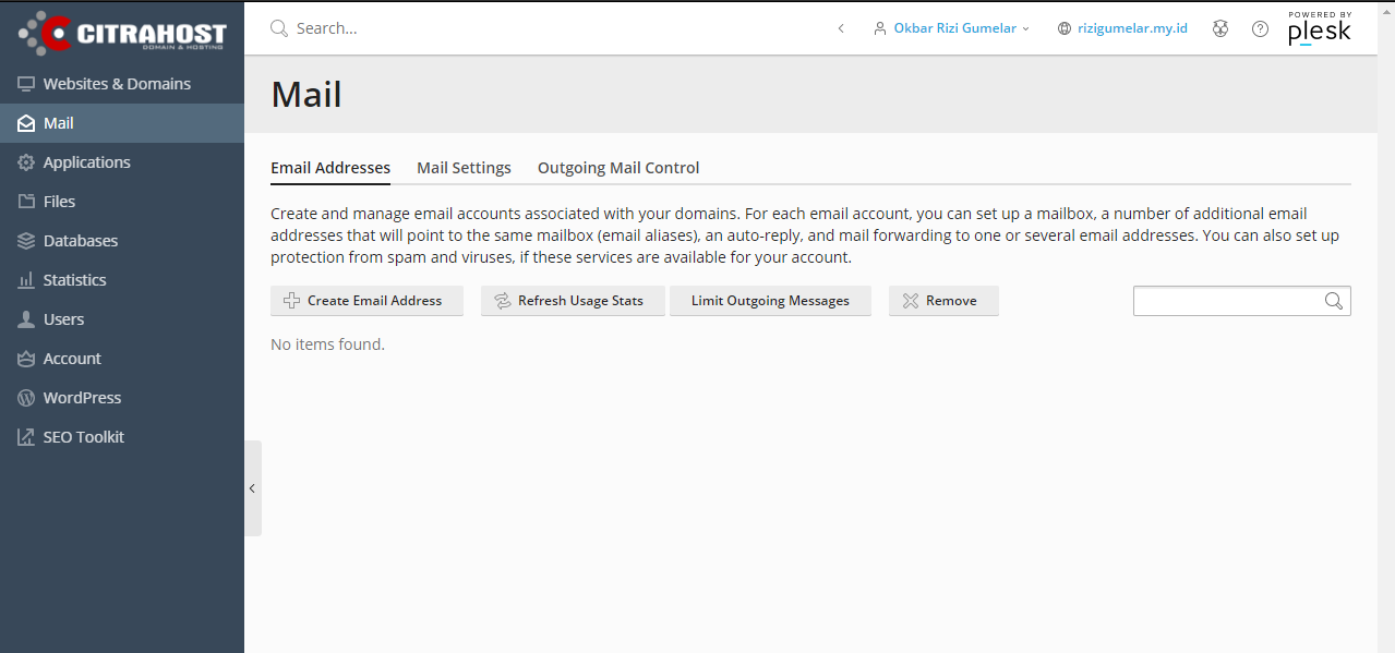 Cara Membuat Akun Email di Plesk