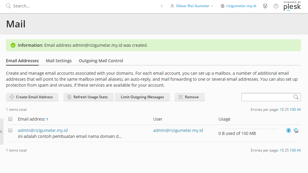 Cara Membuat Akun Email di Plesk