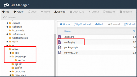 Clear cache Laravel Di Cpanel