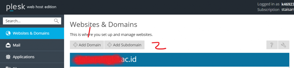 Cara Membuat Sub Domain di Plesk